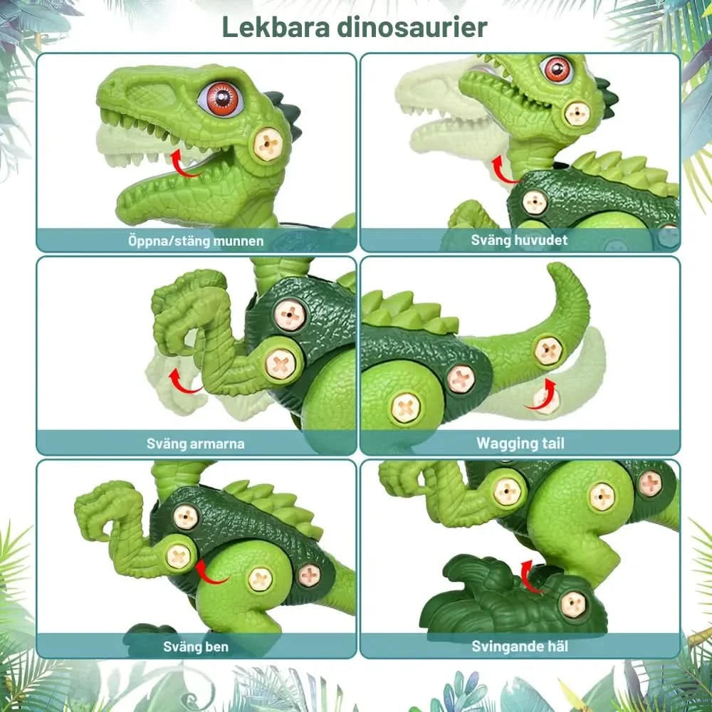 Byggbara Dinosaurier – STEM Leksak för Kreativ Lek