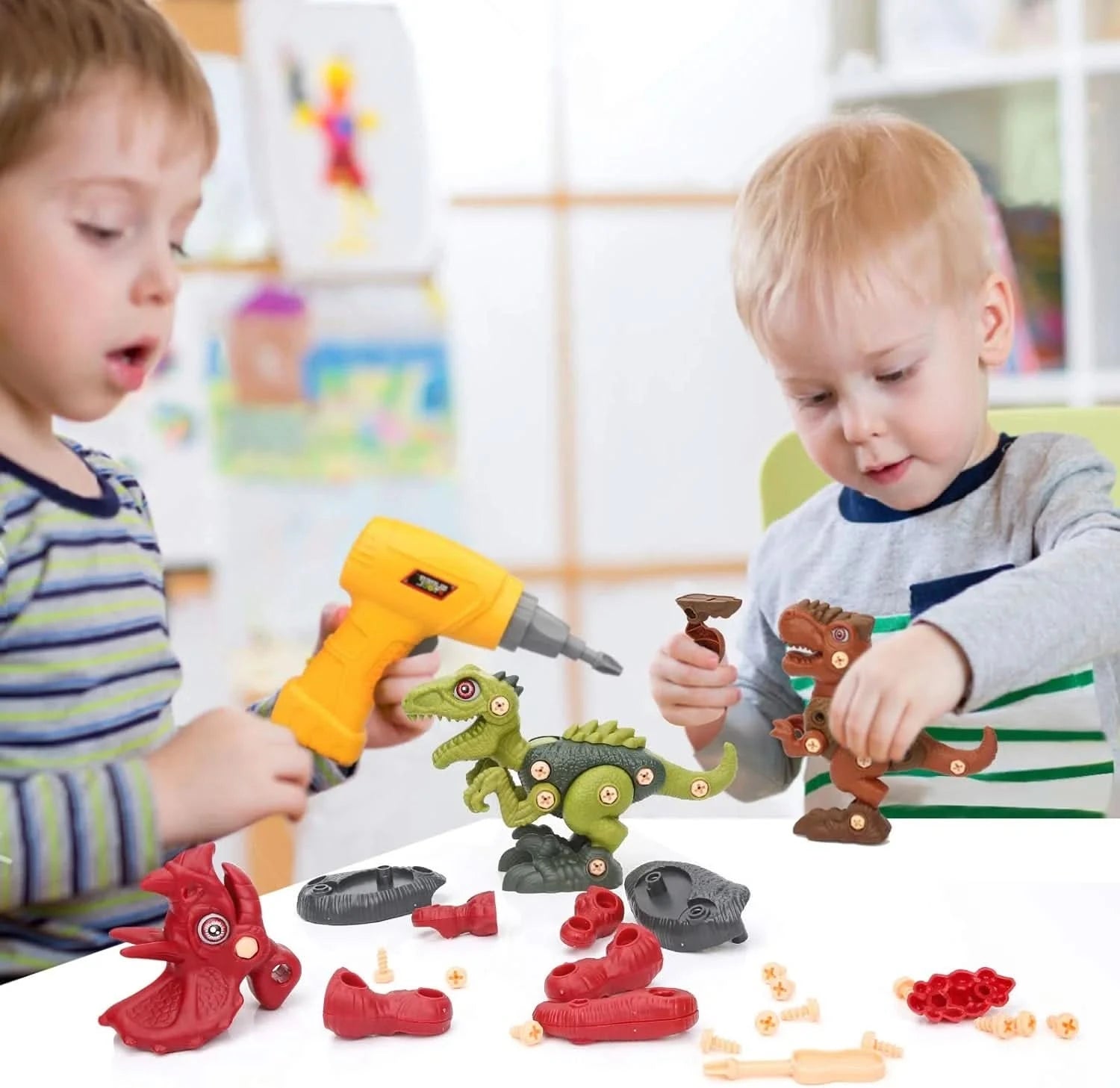 Byggbara Dinosaurier – STEM Leksak för Kreativ Lek