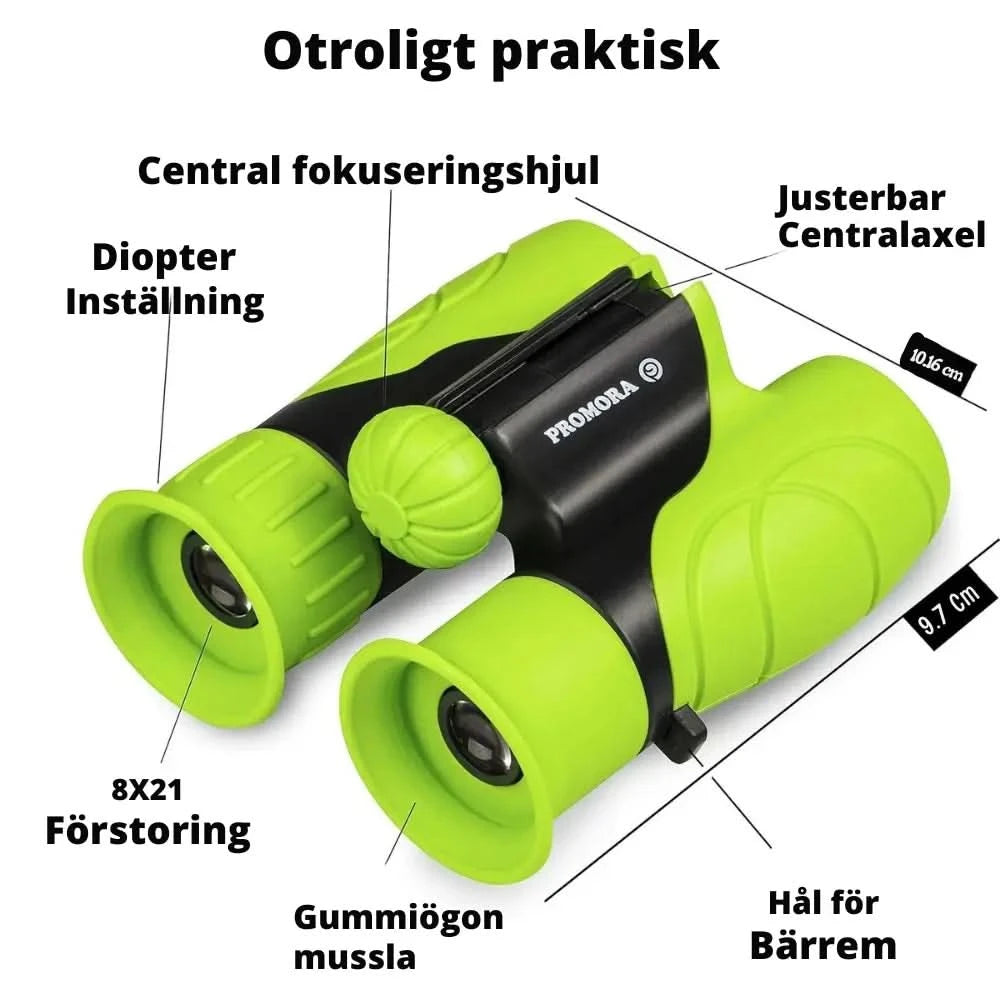 Kikare för Barn 8x21 – Förstoring, Kompass & Förstoringsglas