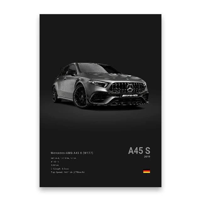 Berömda Bilar Canvas Väggkonst – M5, 918, GT3, G63, STO, SLS | Modern Heminredning & Födelsedagspresent - Varuhuset24