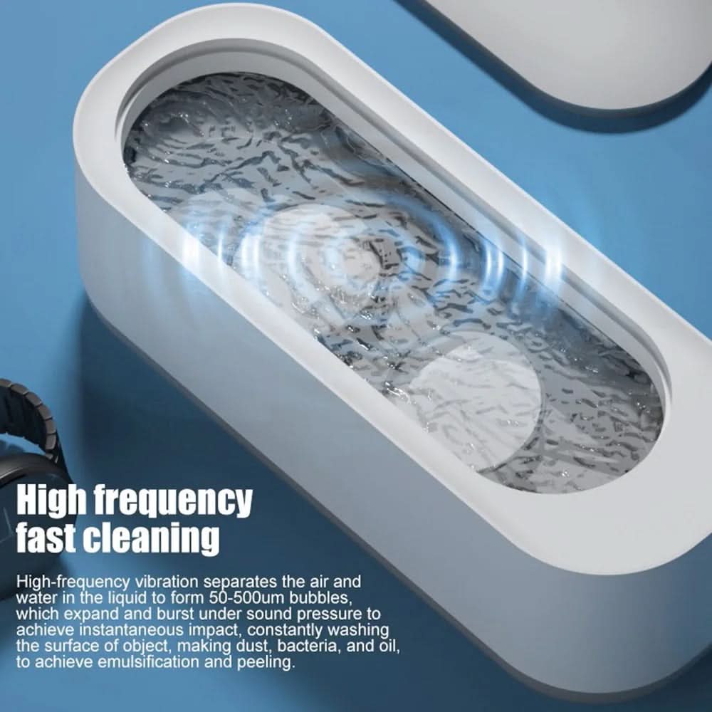 UltraClean™ Glasses & Jewelry Cleaner – Effektiv ultraljudsrengöring för glasögon och smycken.