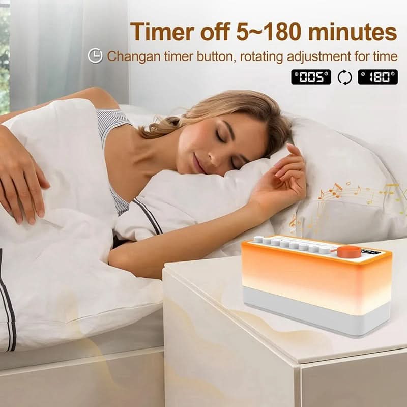 SleepHaven™ – White Noise Sleep Sound Machine med Bluetooth & Nattlampa