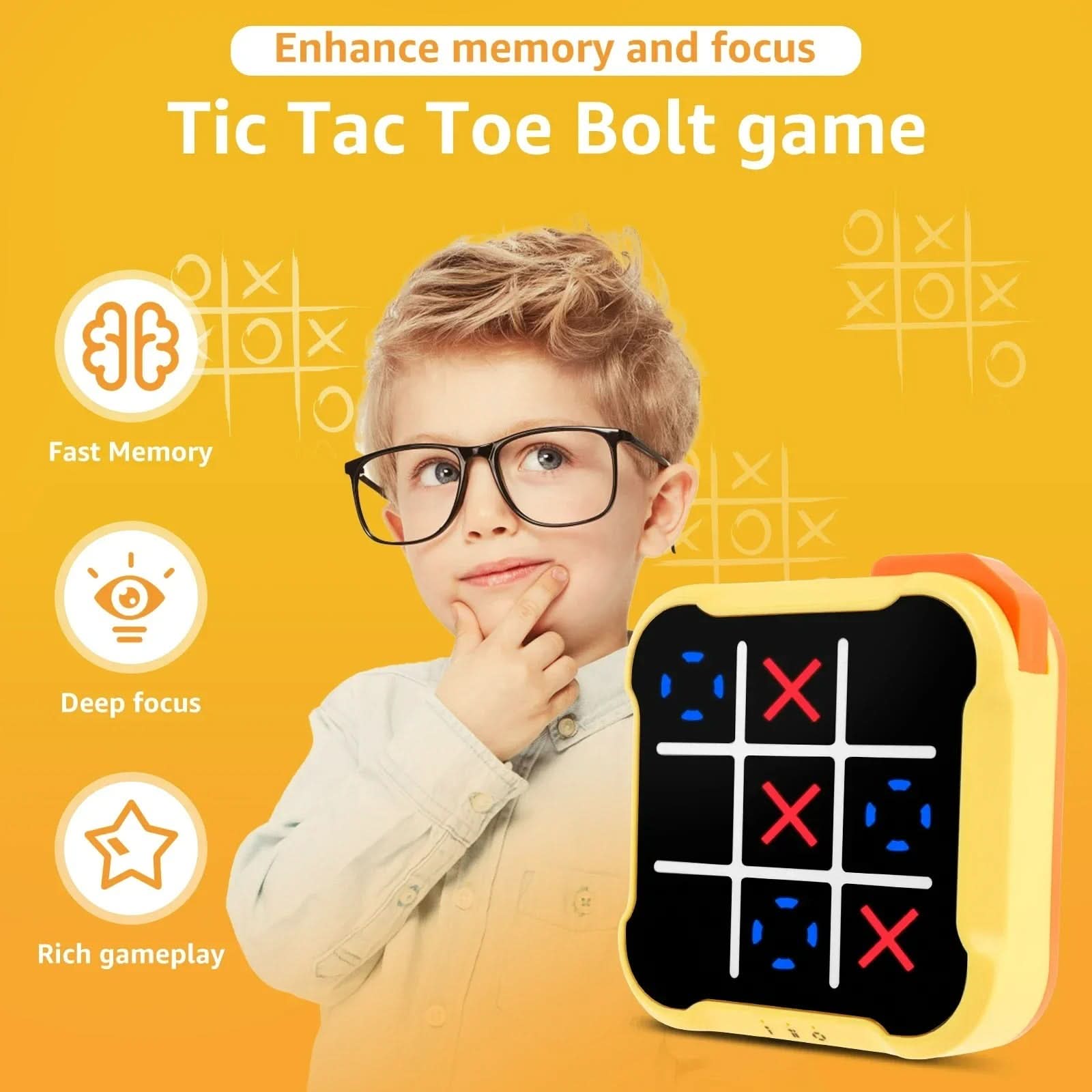 Electronisk Tic-Tac-Toe spel – Bärbart Minnesspel för Barn och Vuxna - Varuhuset24