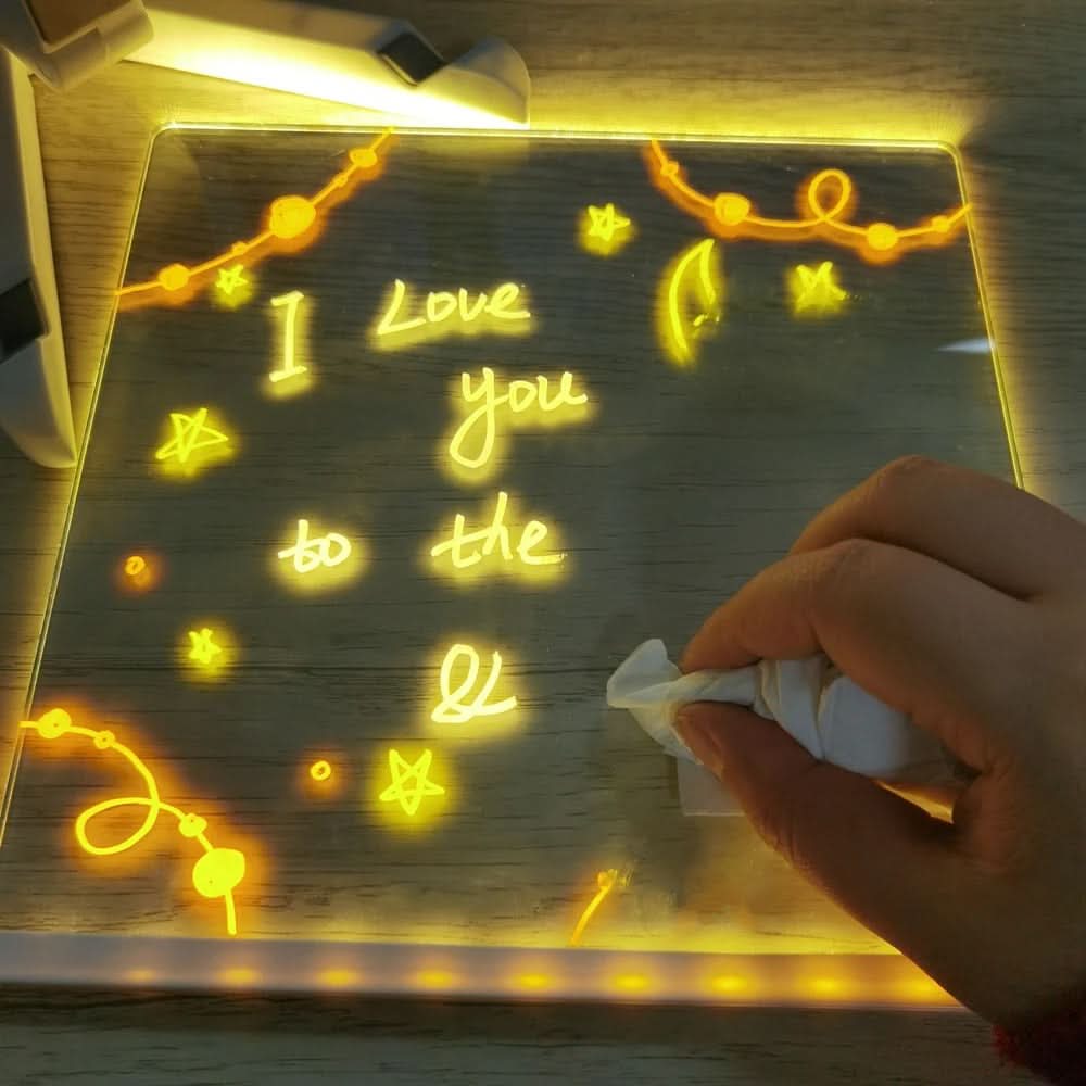 LumiBoard™ – Magisk LED Ritbräda för Barn | Kreativ Ljusbräda & Återanvändbar Teckningsplatta