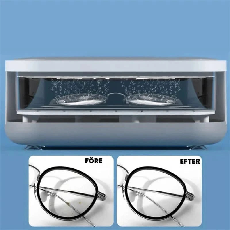 UltraClean™ Glasses & Jewelry Cleaner – Effektiv ultraljudsrengöring för glasögon och smycken.