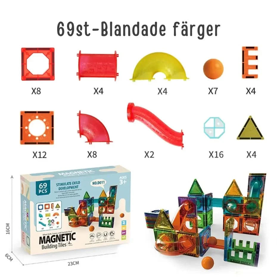 Magnetiska Byggklossar för Barn – Lärande och Kreativ Leksak