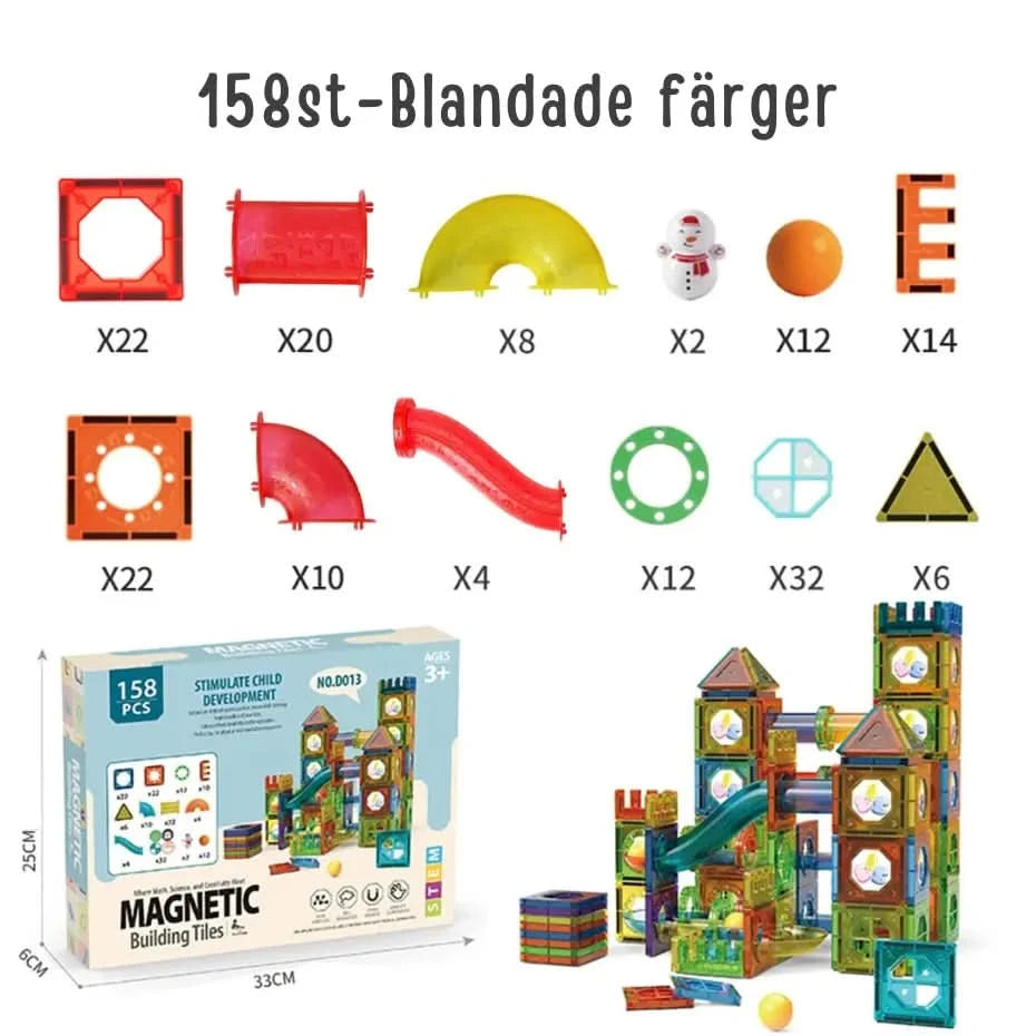Magnetiska Byggklossar för Barn – Lärande och Kreativ Leksak