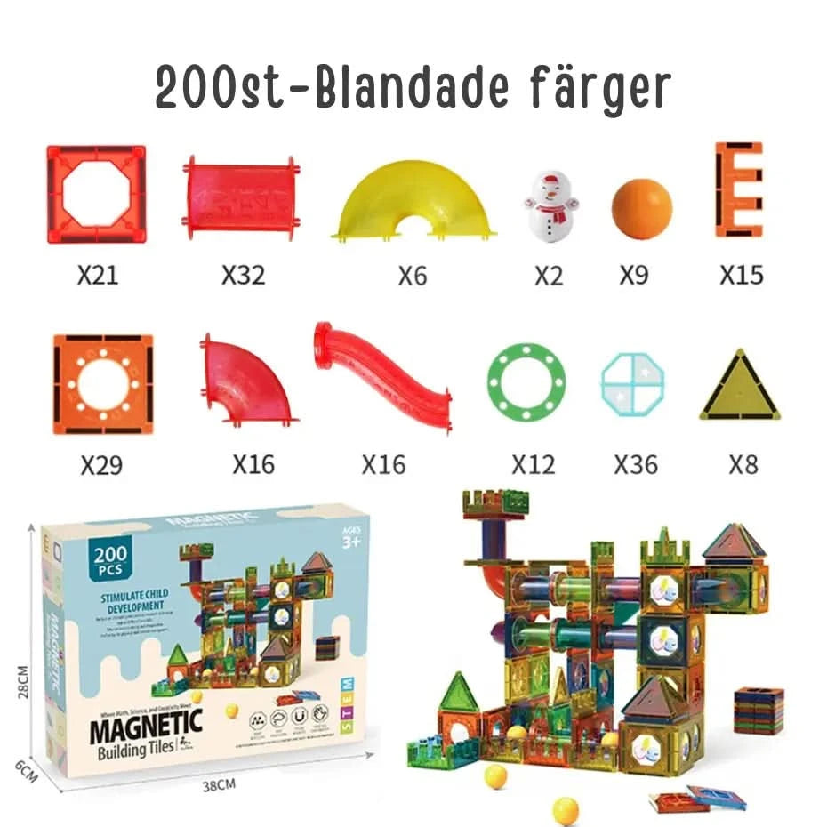 Magnetiska Byggklossar för Barn – Lärande och Kreativ Leksak