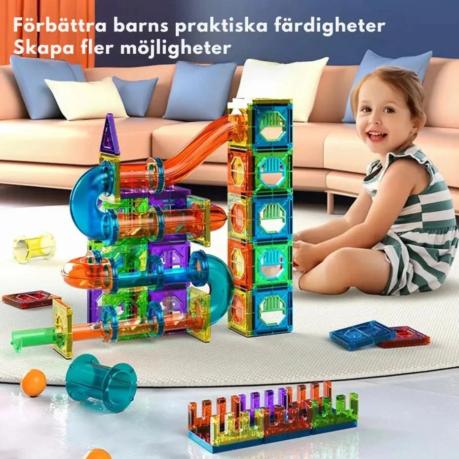 Magnetiska Byggklossar för Barn – Lärande och Kreativ Leksak