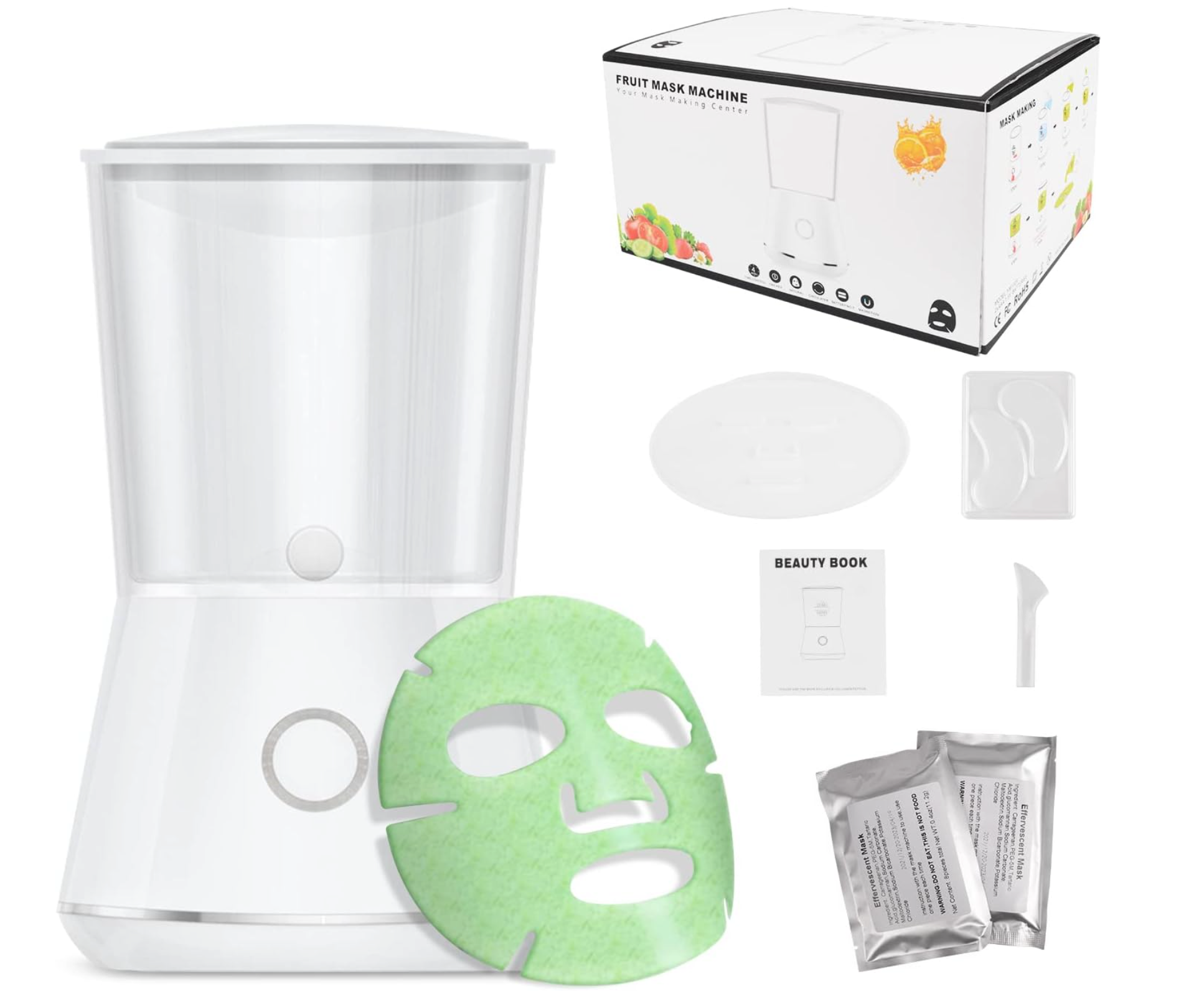 Face Mask Machine med 32 kollagenplattor – Gör din egen naturliga ansiktsmask hemma