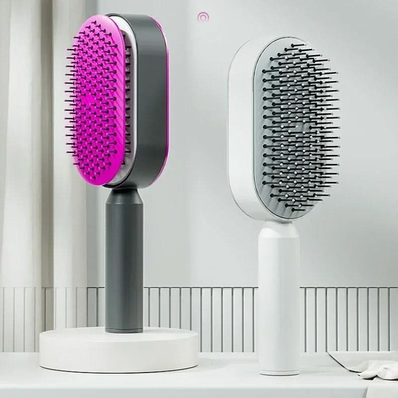 CleanEase™ – Självrengörande Hårborste med Massageeffekt