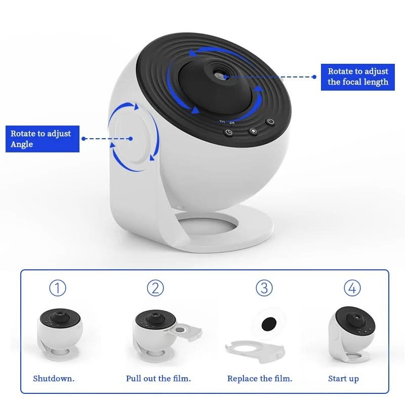 Stjärnhimmel Projektor med 360° Rotation
