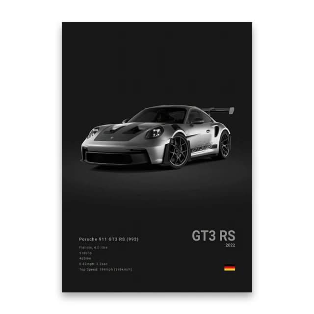 Berömda Bilar Canvas Väggkonst – M5, 918, GT3, G63, STO, SLS | Modern Heminredning & Födelsedagspresent - Varuhuset24