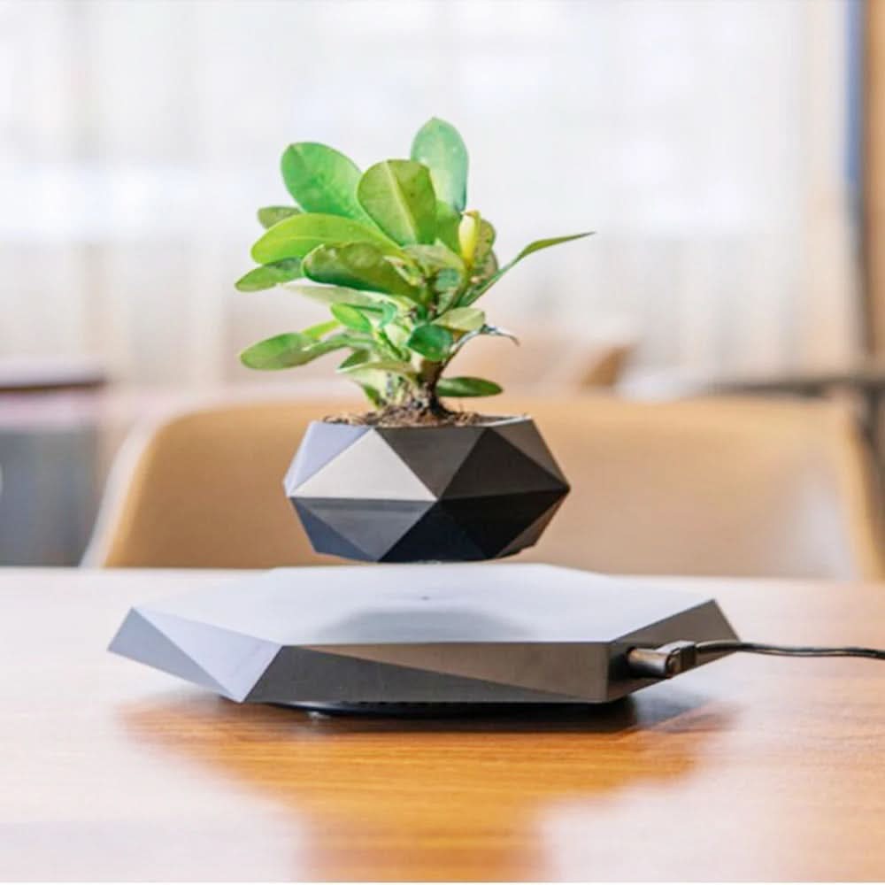 LevitaPot™ – Magnetisk Svävande Blomkruka med 360° Rotation